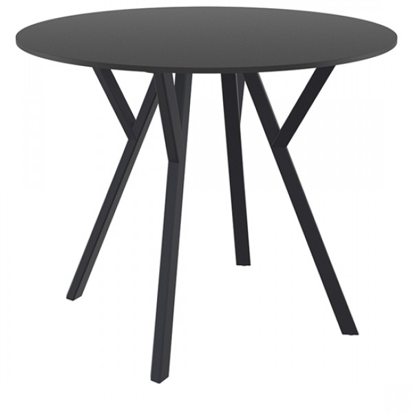 MAX ΤΡΑΠΕΖΙ Φ90Χ74εκ. BLACK LAMINATE 12mm 20.0825