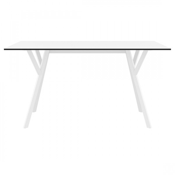 MAX ΤΡΑΠΕΖΙ 140X80Χ74εκ. WHITE LAMINATE 12mm 20.0826