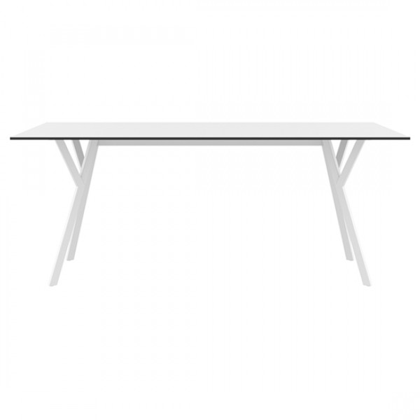 MAX ΤΡΑΠΕΖΙ 180X90Χ74εκ. WHITE LAMINATE 12mm 20.0828