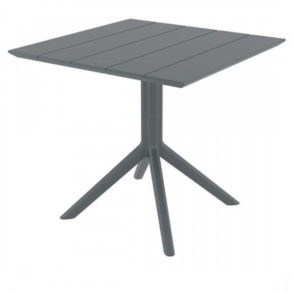 PARIS DARK GREY 80X80X74εκ. ΤΡΑΠΕΖΙ PP 20.0867