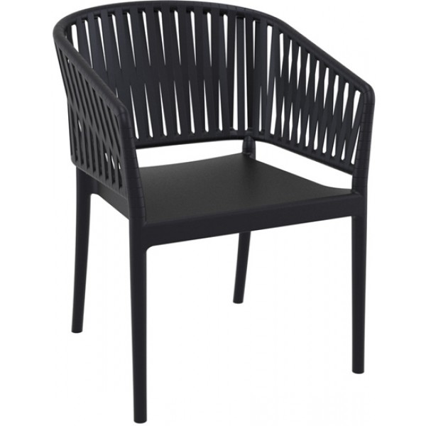 PORTOFINO BLACK ΠΟΛΥΘΡΟΝΑ PP 58X58X80cm 20.0872