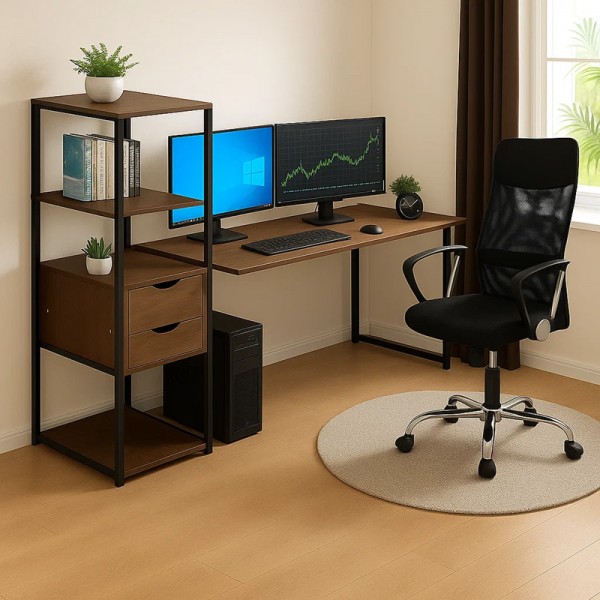 Φοιτητικό πακέτο επίπλων γραφείου Joayn pakoworld σετ 2τεμ