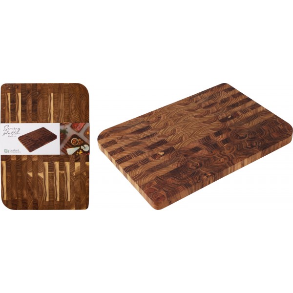 ΞΥΛΙΝΟΣ ΔΙΣΚΟΣ ΚΟΠΗΣ 40X28CM TEAK