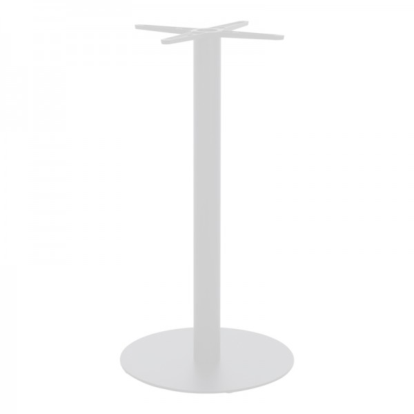 Βάση τραπεζιού bar Closet pakoworld μεταλλική λευκή-μαύρη Φ40x108εκ