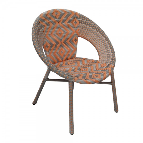 GRANADA ΚΑΡΕΚΛΑ ΜΑΥΡΟ ΛΕΥΚΟ 76x65xH82cm