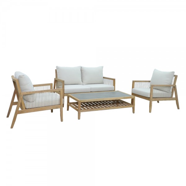 JAPONISM ΣΑΛΟΝΙ SET 1+2+1 BEIGE 22-0094