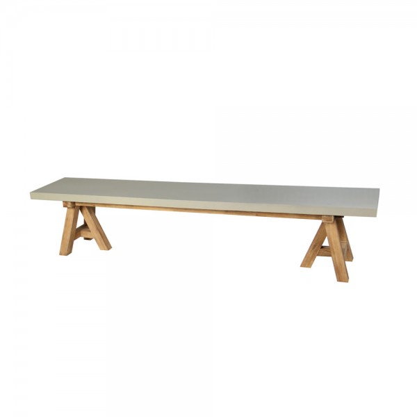 ERESOS ΠΑΓΚΑΚΙ CEMENT ΑΝΟΙΧΤΟ 200x40xH45cm 22-0238