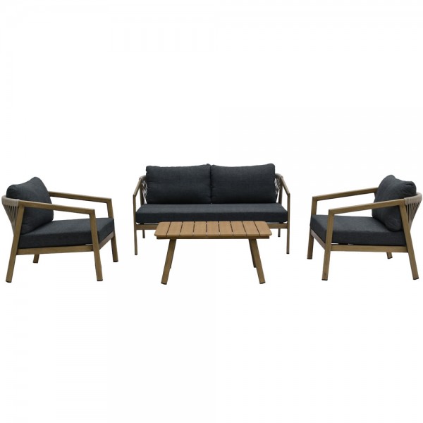 MADERA ΣΑΛΟΝΙ SET 1+2+1 ΦΥΣΙΚΟ ΓΚΡΙ 22-0291