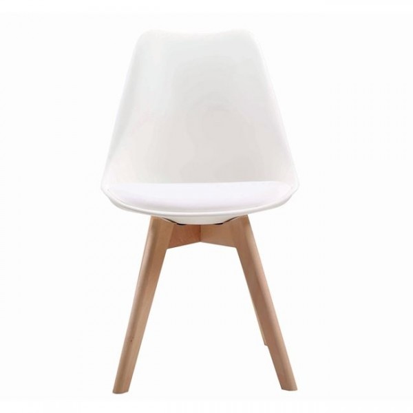 Martin Καρέκλα 49x57x82cm Ξύλο/PP Λευκό ΕΜ136,14