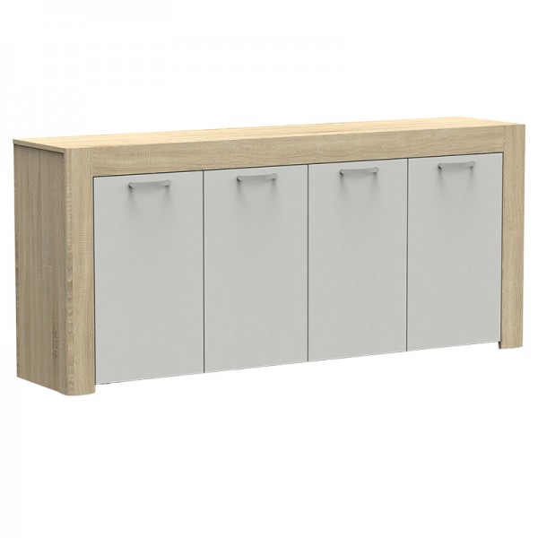 Μπουφές Haven pakoworld sonoma-λευκό 180x40x80εκ 248-000006
