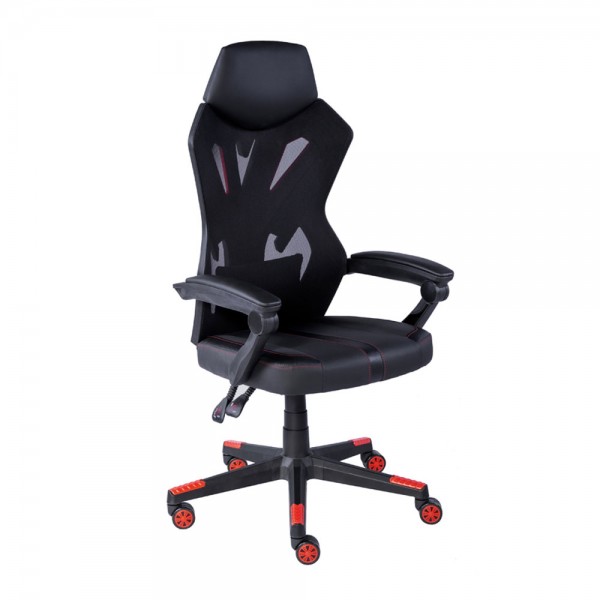OUTRIDER ΚΑΡΕΚΛΑ GAMING ΓΡΑΦΕΙΟΥ ΜΑΥΡΟ ΚΟΚΚΙΝΟ 50x74xH118/128cm