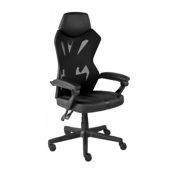 OUTRIDER ΚΑΡΕΚΛΑ GAMING ΓΡΑΦΕΙΟΥ ΜΑΥΡΟ 50x74xH118/128cm