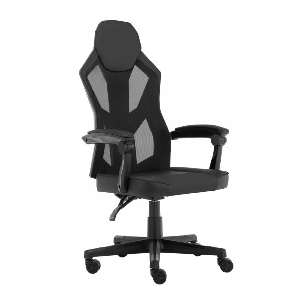 FUSION ΚΑΡΕΚΛΑ GAMING ΓΡΑΦΕΙΟΥ ΜΑΥΡΟ 50x74xH126/137cm