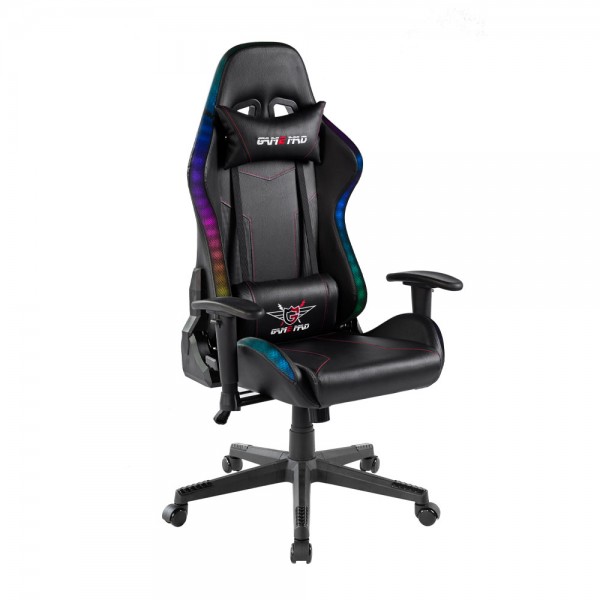 MAXIMUS ΚΑΡΕΚΛΑ GAMING ΓΡΑΦΕΙΟΥ ΜΑΥΡΟ 51x74xH122/135cm