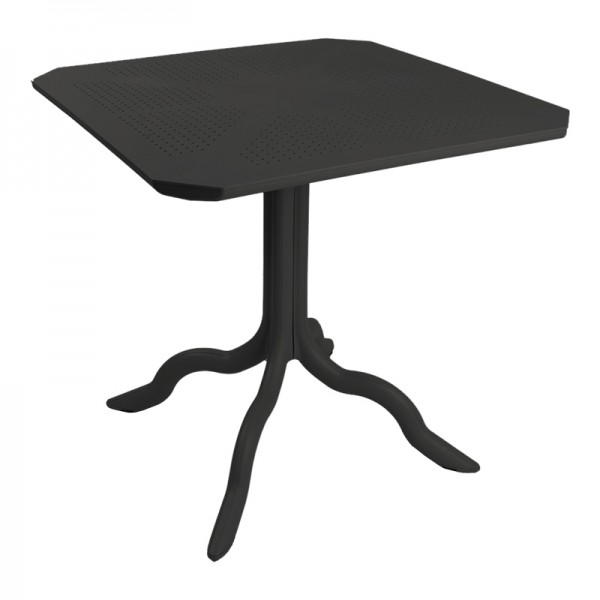 Τραπέζι Icon  pakoworld PP σε ανθρακί απόχρωση 80x80x74.5εκ 253-000116