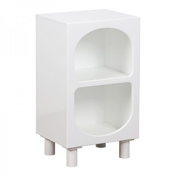 Κομοδίνο Emersi pakoworld MDF σε λευκή απόχρωση 40x32x70εκ 260-000025