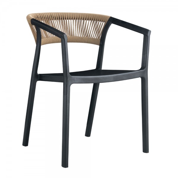 CONCORD ΚΑΡΕΚΛΑ ΜΑΥΡΟ LATTE 55.5x53.5x76cm