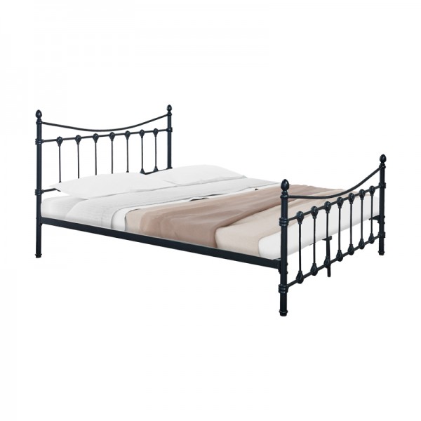 Κρεβάτι Beowulf pakoworld μαύρο μεταλλικό 150x200εκ