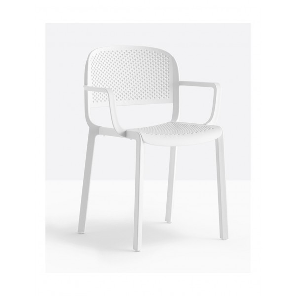Dome 266 πολυθρόνα pp WHITE 58x53xH81(65/46)cm