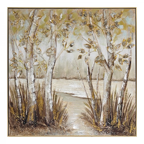 Πίνακας σε καμβά Leambre I Inart 102x4.5x102εκ 296-000039