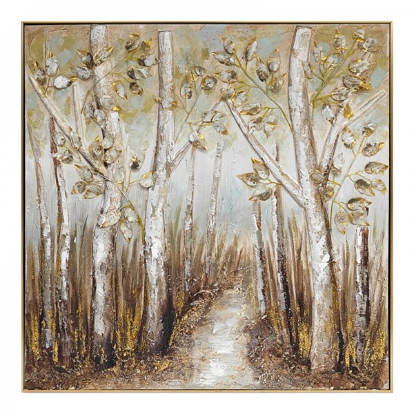 Πίνακας σε καμβά Leambre II Inart 102x4.5x102εκ 296-000040