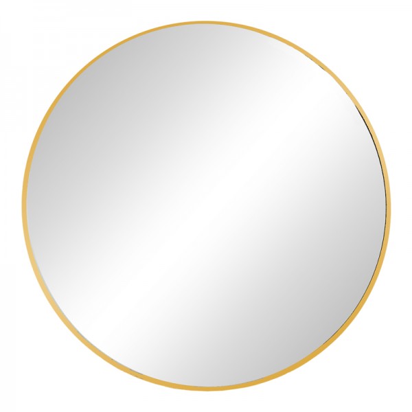 Καθρέπτης Emmett pakoworld χρυσό αλουμίνιο Φ80x2.5εκ