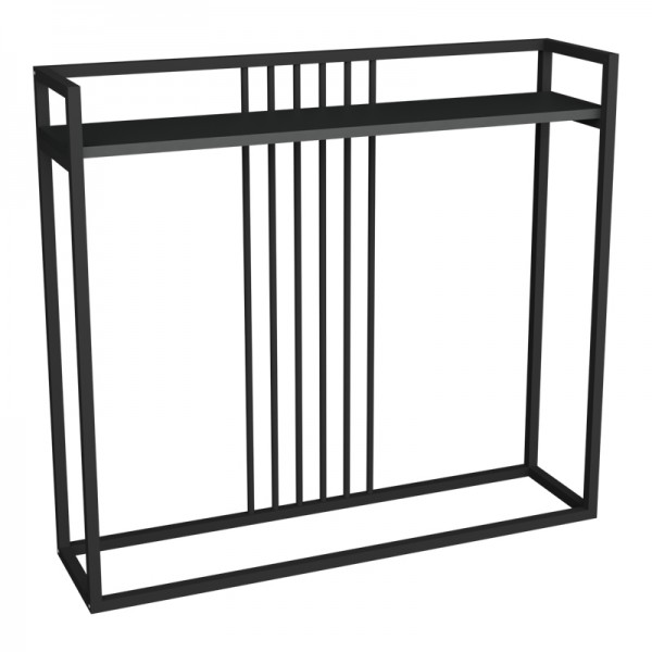 Κονσόλα Convida pakoworld ανθρακί με μαύρο μεταλλικό σκελετό 100x25x90εκ