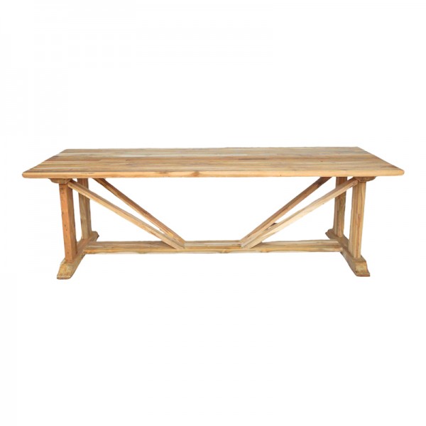 Τραπέζι Smarious pakoworld teak ξύλο σε φυσική απόχρωση 250x100x78εκ 338-000002