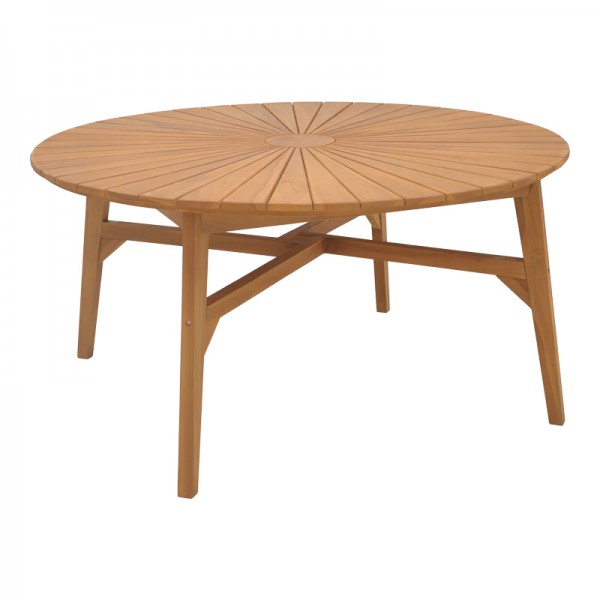 Τραπέζι Colen pakoworld teak ξύλο σε φυσική απόχρωση Φ180x75εκ 340-000011