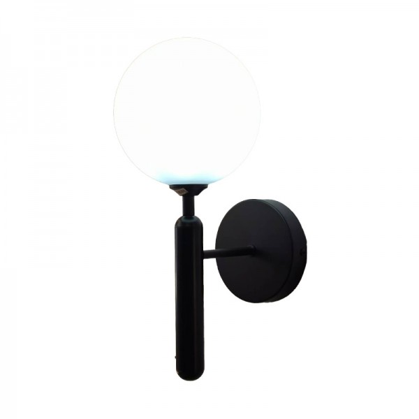 Φωτιστικό τοίχου-απλίκα Genka pakoworld G9 μέταλλο μαύρο-λευκο 15x23x34εκ