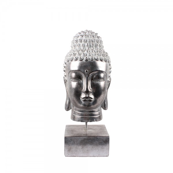 Budai Διακοσμητικός Βούδας Ασημί 17,5x19xΥ41,5cm