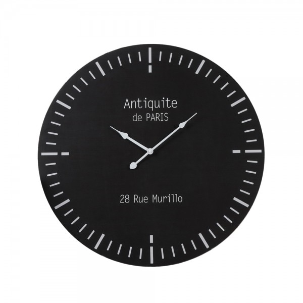 Zeit ρολόι τοίχου MDF μαύρο Δ60xΥ4,5cm