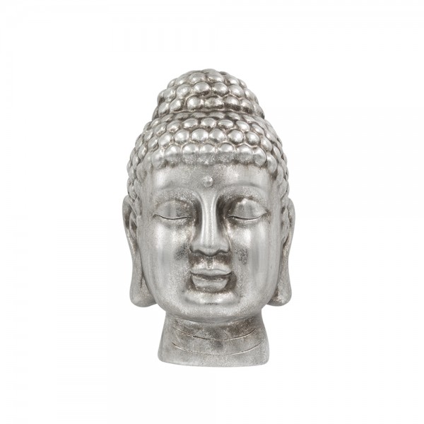 Sakia Βούδας polyresin ασημί αντικέ 15,5x14xΥ21,5cm