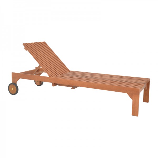 Ξαπλώστρα Sunnie pakoworld meranti ξύλο σε φυσική απόχρωση 200x65x35εκ 343-000013