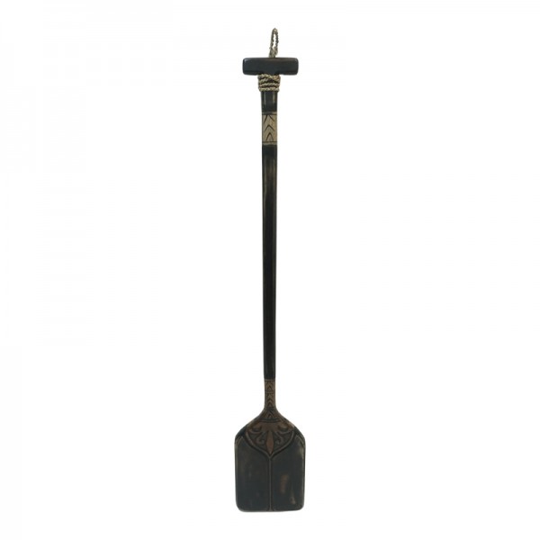 Διακοσμητικό τοίχου κουπί Boon Inart μαόνι ξύλο σε μαύρη-φυσική απόχρωση 20x3x120εκ