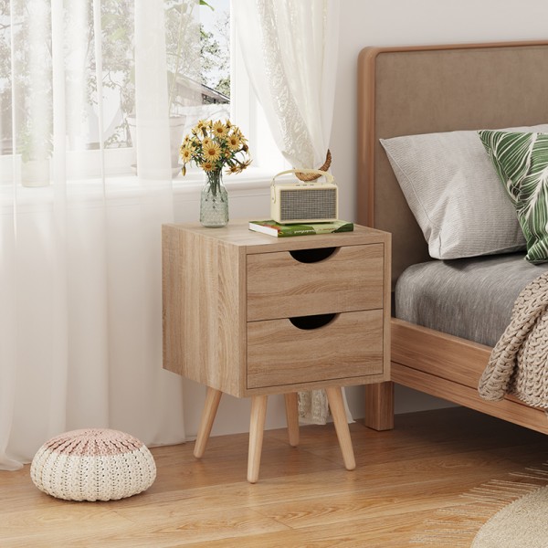 Κομοδίνο Selma pakoworld σε φυσική απόχρωση 29.7x29.7x45εκ