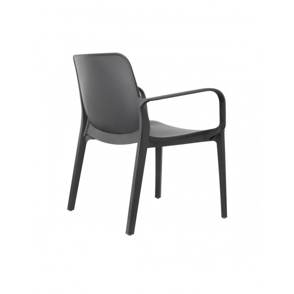 Ginevra lounge πολυθρόνα Technopolymer  ANTHRACITE 68x62x78(43)cm