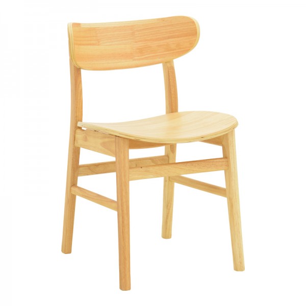 Καρέκλα Lumnia pakoworld rubberwood σε φυσική απόχρωση 46x50x76εκ