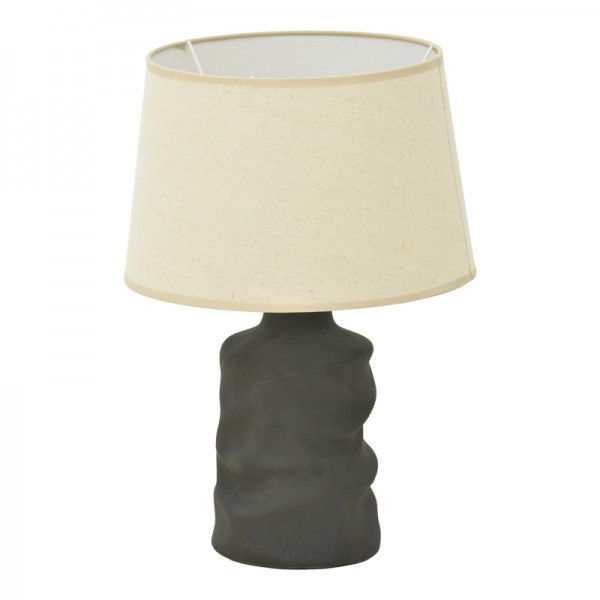 Επιτραπέζιο φωτιστικό Wabbi Inart Ε27 κεραμικό σε μαύρο-μπεζ απόχρωση Φ28x41εκ