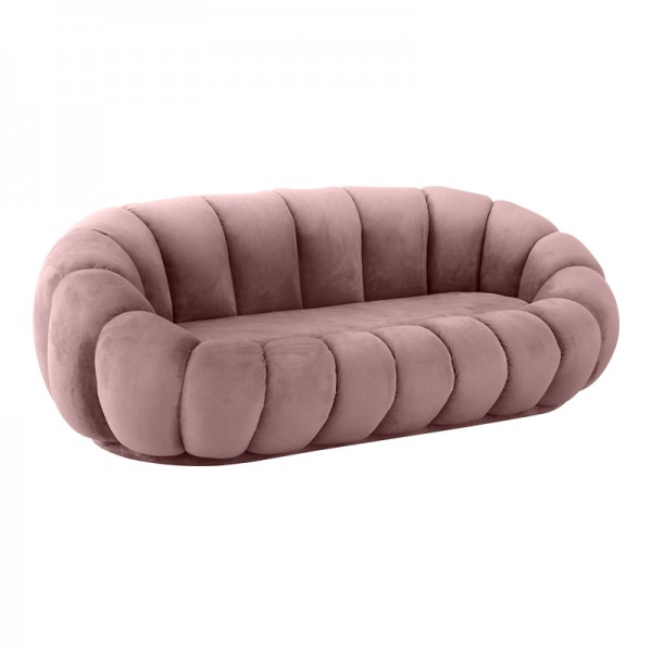 Καναπές Embrace pakoworld βελούδο σε σάπιο μήλο απόχρωση 180x105x65εκ