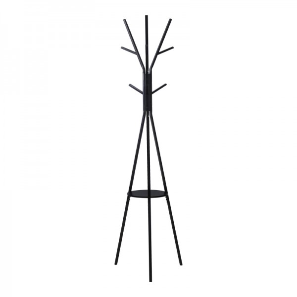 Καλόγερος Denner pakoworld μέταλλο σε μαύρη απόχρωση 48.5x48.5x180εκ