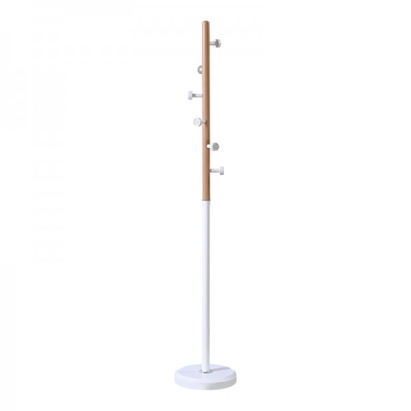 Καλόγερος Sinem pakoworld μέταλλο σε λευκή-φυσική απόχρωση Φ30x175εκ