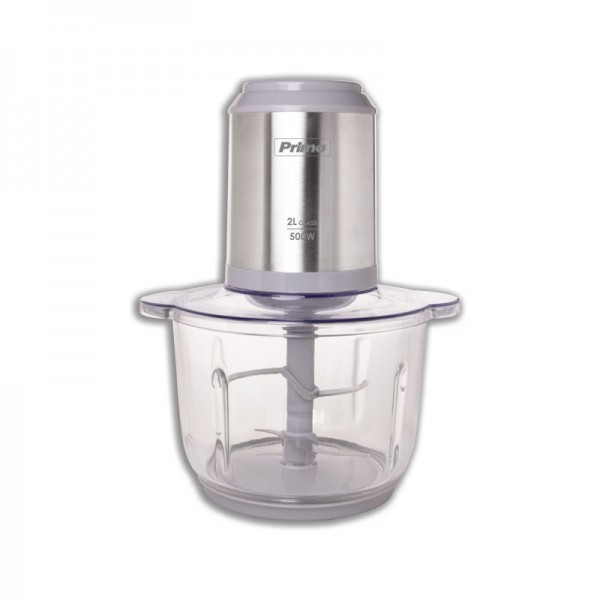 Primo Πολυκόπτης PRFC-40486 500W 2L με γυάλινο μπωλ inox/γκρι 400486