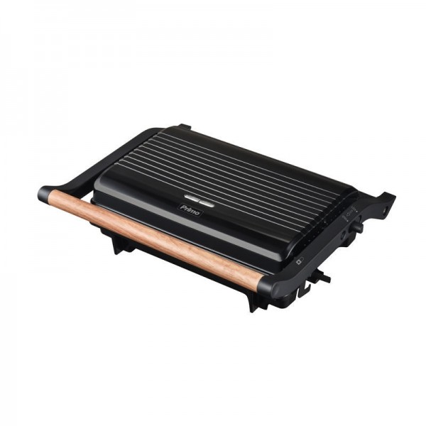 Primo Τοστιέρα Panini PRPT-40492 Primo Αντικολλητικές πλάκες 1000W Wooden-Μαύρη 400492