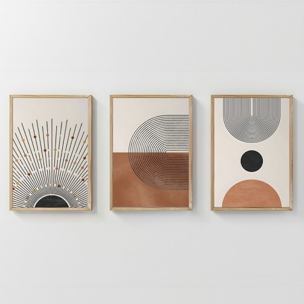 Πίνακας Jemba pakoworld τρίπτυχος με ψηφιακή εκτύπωση και πλαίσιο 33x1.5x48εκ