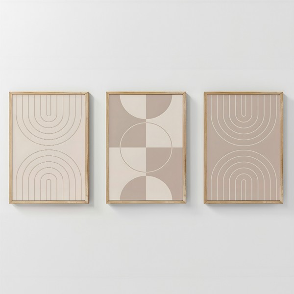 Πίνακας Zenzia pakoworld τρίπτυχος με ψηφιακή εκτύπωση και πλαίσιο 33x1.5x48εκ