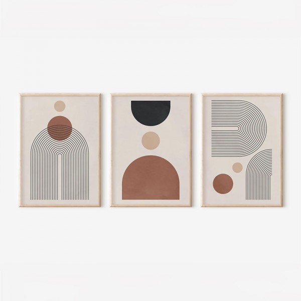 Πίνακας Klentie pakoworld τρίπτυχος με ψηφιακή εκτύπωση και πλαίσιο 33x1.5x48εκ