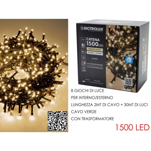 ΦΩΤΑΚΙΑ 1500LED ΘΕΡΜΟ ΦΩΣ 450529