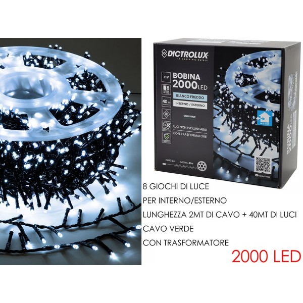 ΦΩΤΑΚΙΑ 2000LED ΨΥΧΡΟ ΦΩΣ 450531