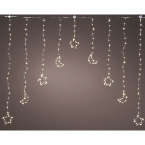 ΚΟΥΡΤΙΝΑ ΜΕ ΑΣΤΕΡΑΚΙΑ ΚΑΙ ΦΕΓΓΑΡΑΚΙΑ LED ΦΩΤΑΚΙΑ ΜΕ 8 ΛΕΙΤΟΥΡΓΙΕΣ ΕΞΩΤΕΡΙΚΟΥ ΧΩΡΟΥ 120Χ120Χ100CM 49.3353